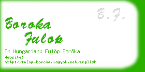 boroka fulop business card