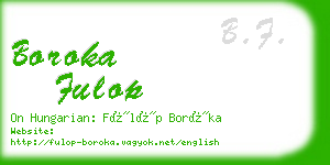 boroka fulop business card